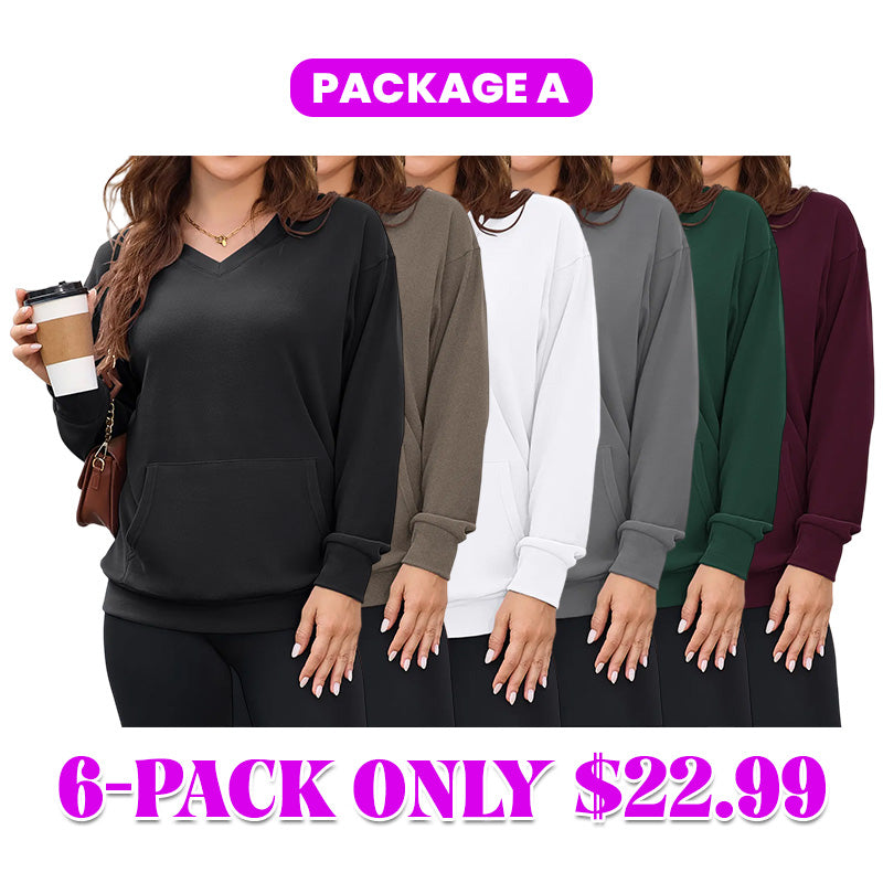 Women's Hoodless V-neck Sweatshirt