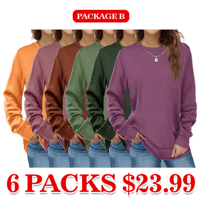 Women Crewneck Long Sleeve Shirts