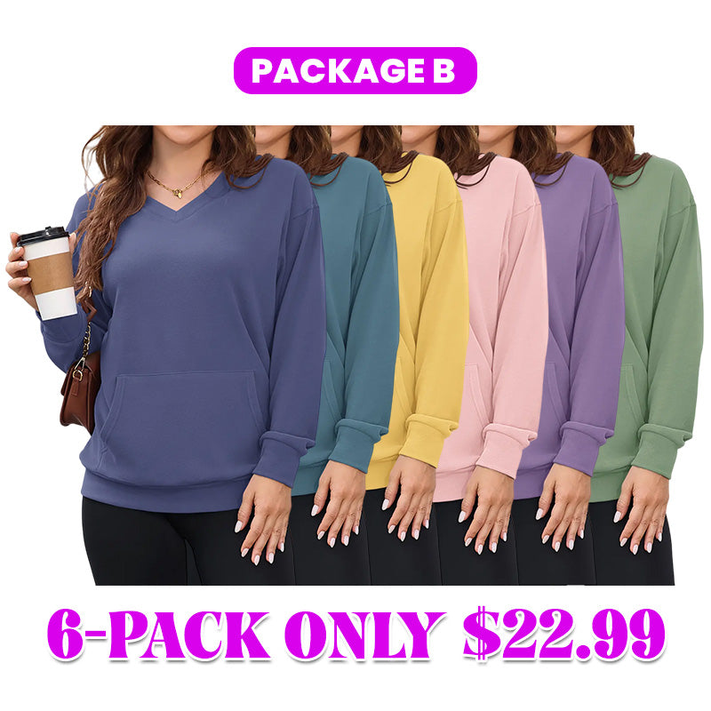 Women's Hoodless V-neck Sweatshirt