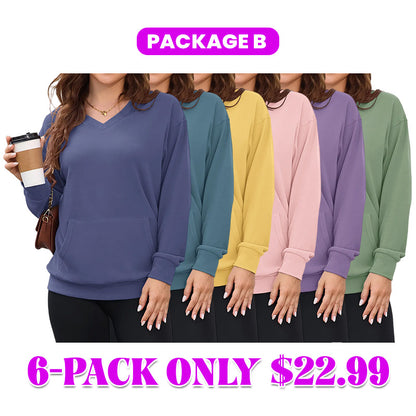 Women's Hoodless V-neck Sweatshirt