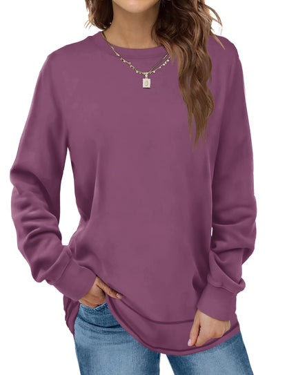 Women Crewneck Long Sleeve Shirts