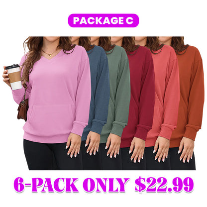 Women's Hoodless V-neck Sweatshirt