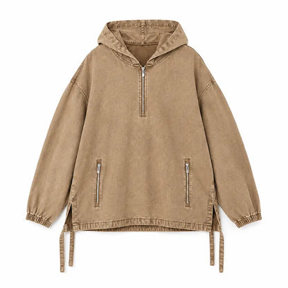 Unisex Cotton Washed Denim Hoodie