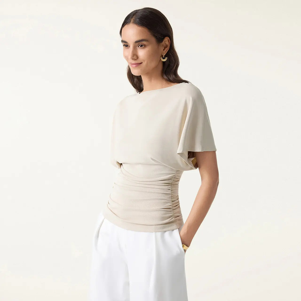 Women's Boatneck Batwing Sleeve Top