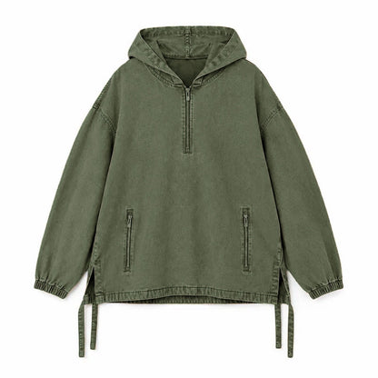 Unisex Cotton Washed Denim Hoodie