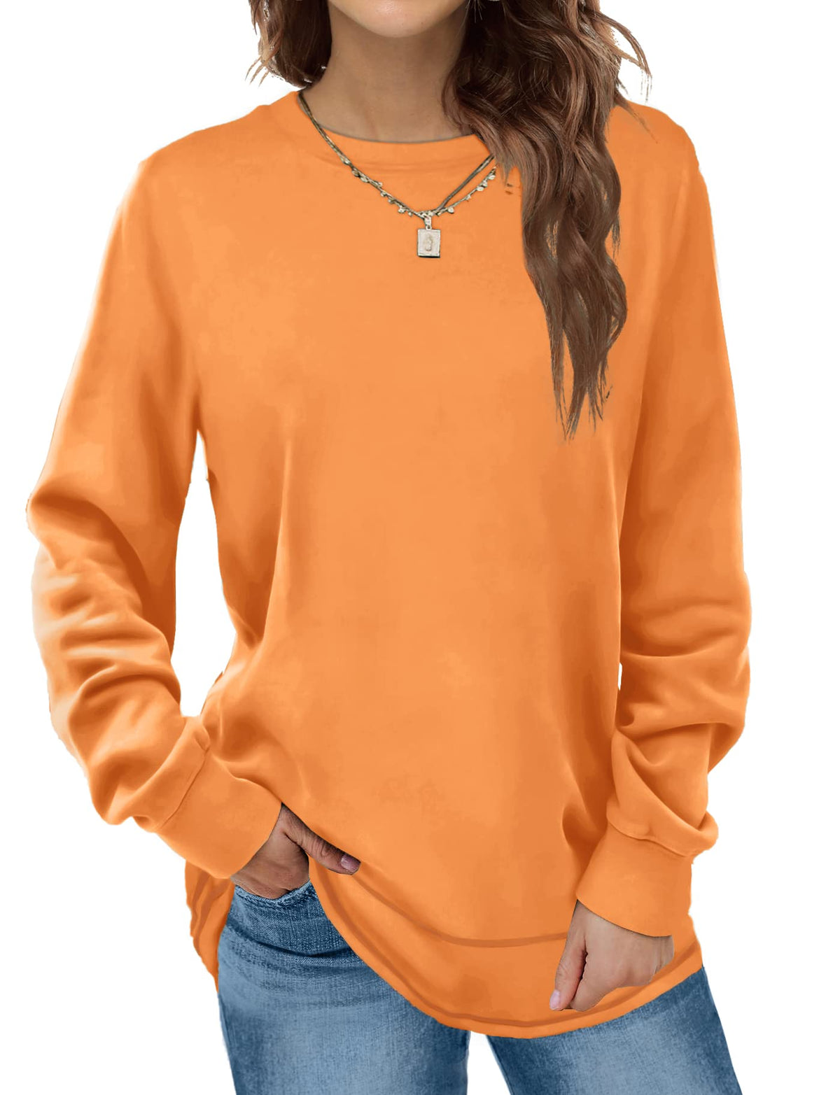 Women Crewneck Long Sleeve Shirts