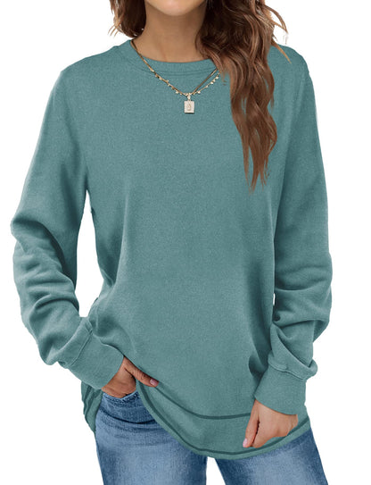 Women Crewneck Long Sleeve Shirts