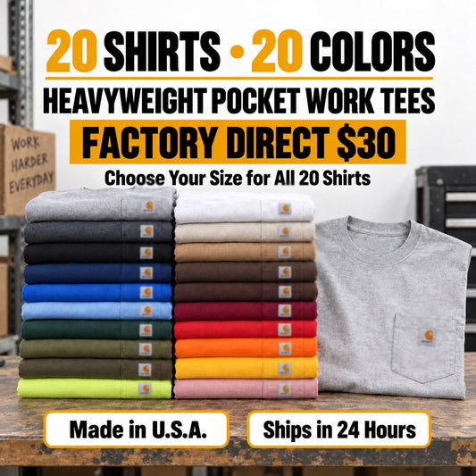 Classic Heavyweight Pocket Work Tee – Relaxed Fit, Built for Everyday Work