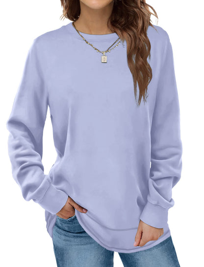 Women Crewneck Long Sleeve Shirts