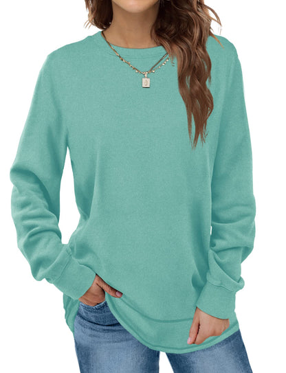 Women Crewneck Long Sleeve Shirts