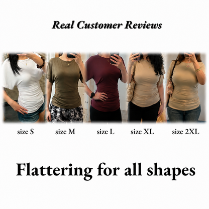 Women's Boatneck Batwing Sleeve Top