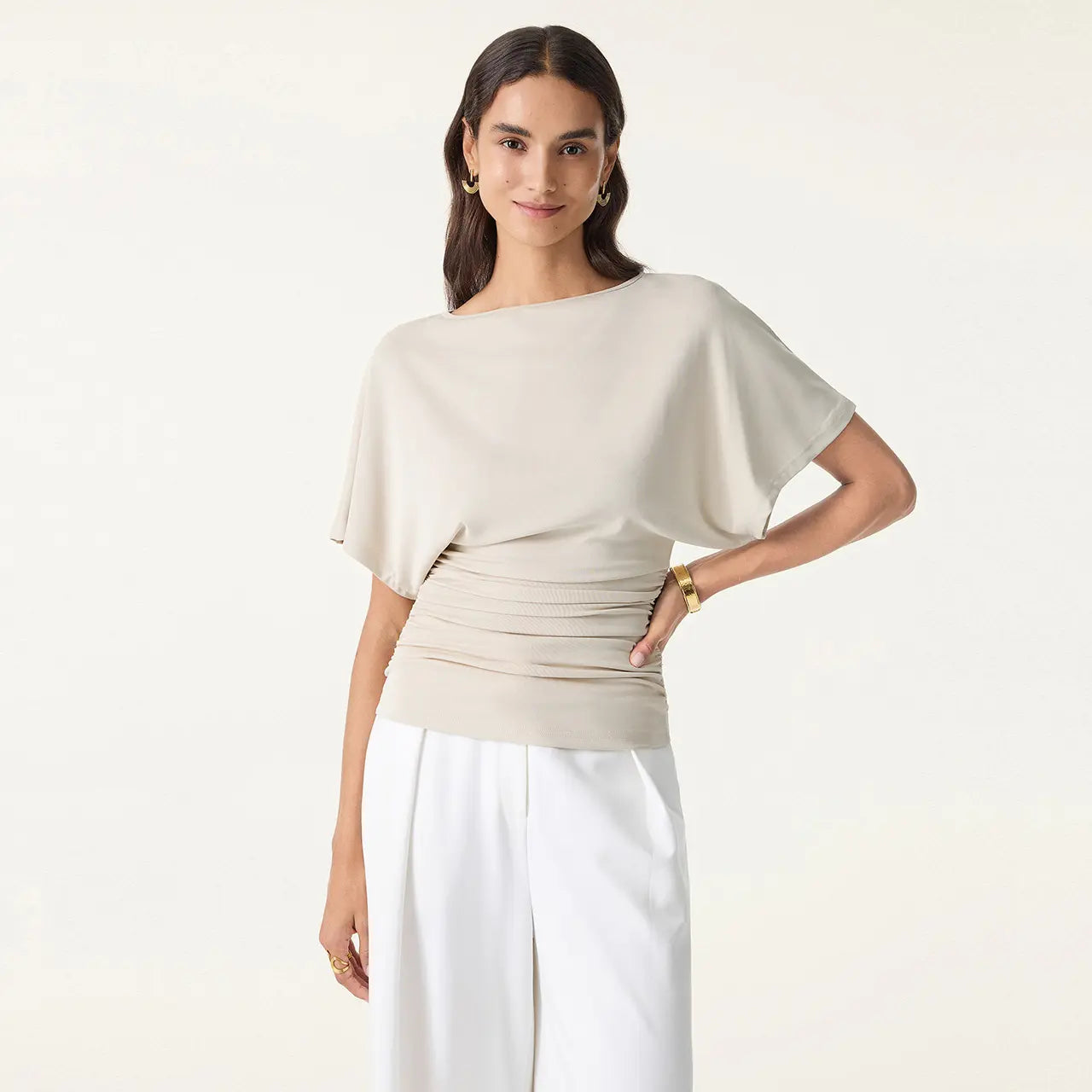 Women's Boatneck Batwing Sleeve Top